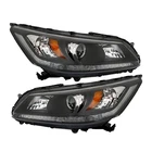 Silscvtt Lh+rh Headlights For Honda Accord 2013-2015 W/o Led Drl Halogen Clear New. Price: $88.25.