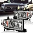 Headlights Headlamps Assembly For 2006-2014 Honda Ridgeline Chrome Amber Pair New. Price: $69.99.