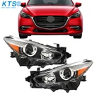 Headlights Assembly For Mazda 3 2017-2018 Clear Halogen Black Housing Right&left New. Price: $119.03.