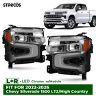 Headlight For 2022-2026 Chevy Silverado 1500 Ltz Chrome W/led Drl Left+right New. Price: $317.00.