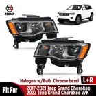 2017-2022 Jeep Grand Cherokee Halogen Headlight Chrome W/ Bulb Left & Right Pair New. Price: $159.99.