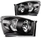 Pair Black Headlights Assembly For 2006-2009 Dodge Ram 1500 2500 3500 New. Price: $90.99.