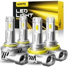 Auxito Combo 9005 H11 Led Headlight Bulbs High Low Beam Kit 6500K White 32000LM New. Price: $59.84.