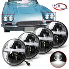 4PCS 5.75" 5-3/4" Led Headlights Hi/lo Drl For Chevy Corvette Bel Air Chevelle New. Price: $109.98.
