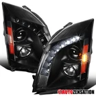 Fit 2008-2014 Cadillac Cts Black Projector Headlights Lamps Led Strip Left+right New. Price: $260.99.