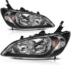 For Honda Civic 2004 - 2005 Headlights Assembly Pair Black Housing Clear Lens New. Price: $82.99.