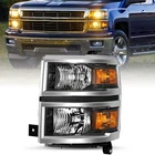For 2014-2015 Chevy Silverado 1500 Chrome Headlight Headlamp Driver Left Side New. Price: $64.29.
