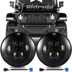 Ridroid Dot 7" Black Led Headlights Combo For 1997-2018 Jeep Wrangler Jk Cj Tj New. Price: $50.94.