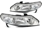 Pair/set Chrome Clear Headlights Assembly For Honda Civic Sedan 4-DOOR 2006-2011 New. Price: $82.59.